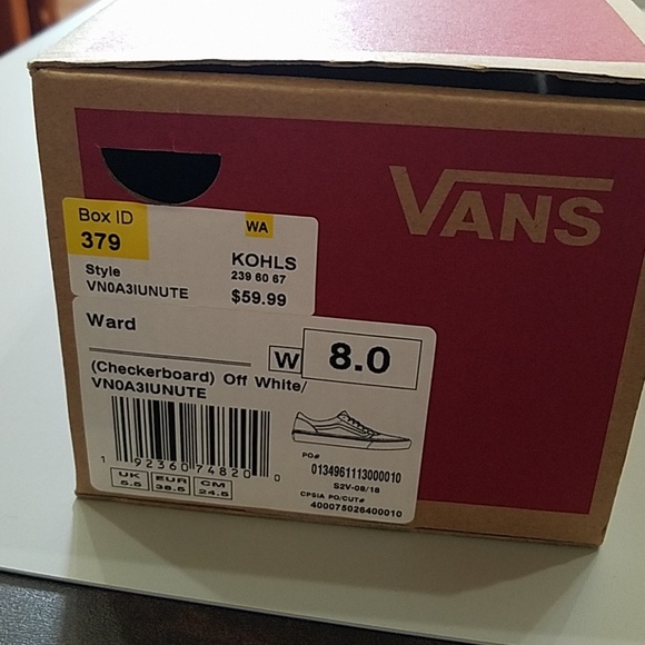 ward checkerboard off white and gold vans - Picture 4 of 5